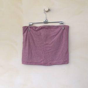 American Eagle Red Striped Tube Top